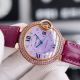 New Ladies Cartier Ballon Bleu Rose Gold diamond Purple Dial Purple Leather Strap Replica Watches (5)_th.jpg